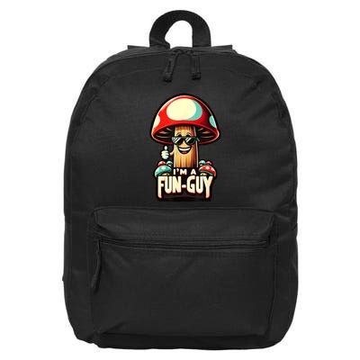IM A Funguy Amusing Mushroom EnthusiastS Funny Pun 16 in Basic Backpack