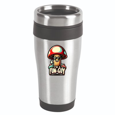 IM A Funguy Amusing Mushroom EnthusiastS Funny Pun 16oz Travel Tumbler