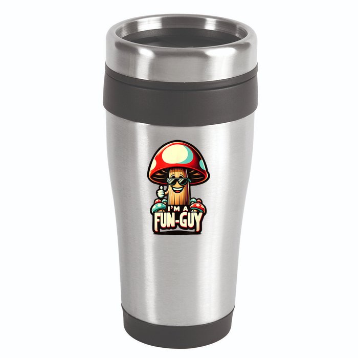 IM A Funguy Amusing Mushroom EnthusiastS Funny Pun 16oz Travel Tumbler