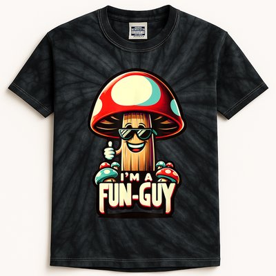 IM A Funguy Amusing Mushroom EnthusiastS Funny Pun Kids Tie-Dye T-Shirt