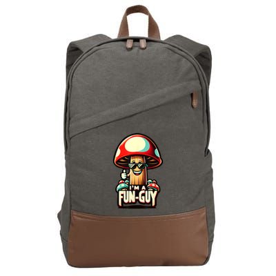 IM A Funguy Amusing Mushroom EnthusiastS Funny Pun Cotton Canvas Backpack