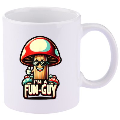 IM A Funguy Amusing Mushroom EnthusiastS Funny Pun 11oz C Handle Ceramic Mug