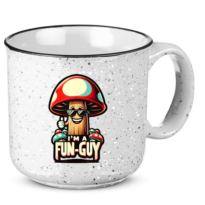 IM A Funguy Amusing Mushroom EnthusiastS Funny Pun 15oz Campfire Ceramic Mug