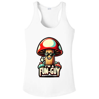 IM A Funguy Amusing Mushroom EnthusiastS Funny Pun Ladies PosiCharge Competitor Racerback Tank