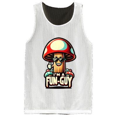 IM A Funguy Amusing Mushroom EnthusiastS Funny Pun Mesh Reversible Basketball Jersey Tank