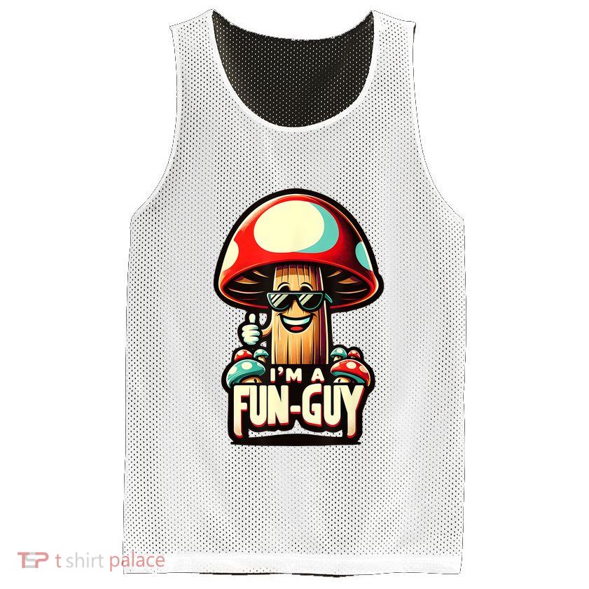 IM A Funguy Amusing Mushroom EnthusiastS Funny Pun Mesh Reversible Basketball Jersey Tank