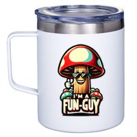 IM A Funguy Amusing Mushroom EnthusiastS Funny Pun 12oz Stainless Steel Coffee Mug