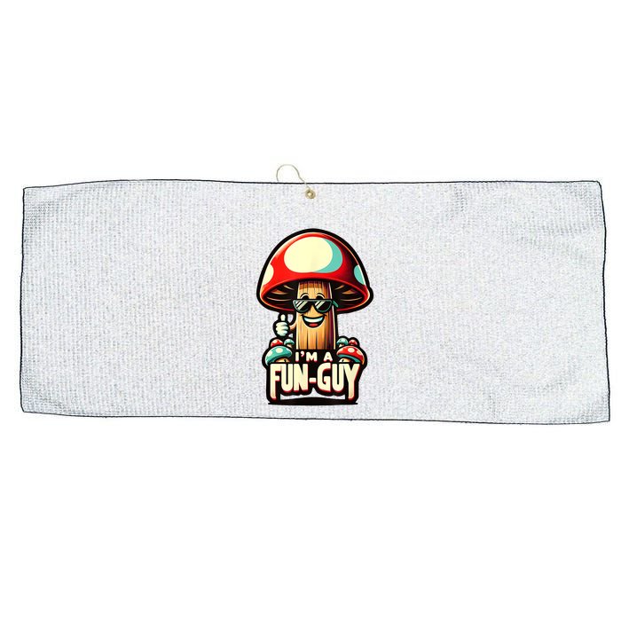 IM A Funguy Amusing Mushroom EnthusiastS Funny Pun Large Microfiber Waffle Golf Towel