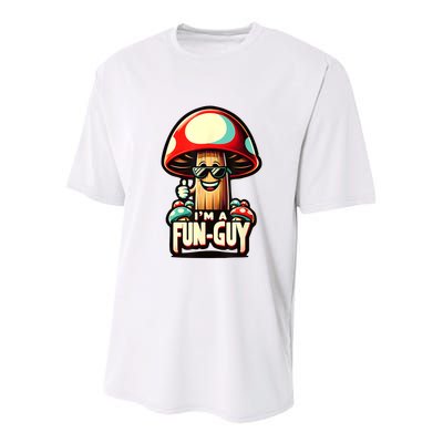 IM A Funguy Amusing Mushroom EnthusiastS Funny Pun Youth Performance Sprint T-Shirt