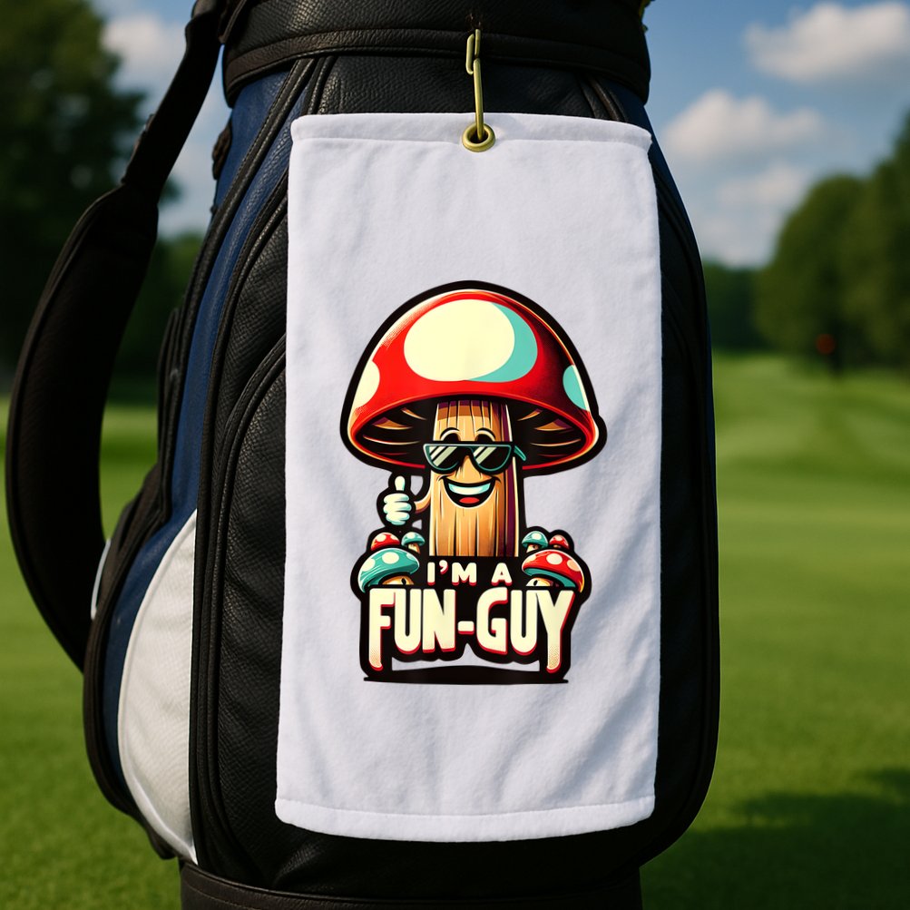 IM A Funguy Amusing Mushroom EnthusiastS Funny Pun Golf Towel