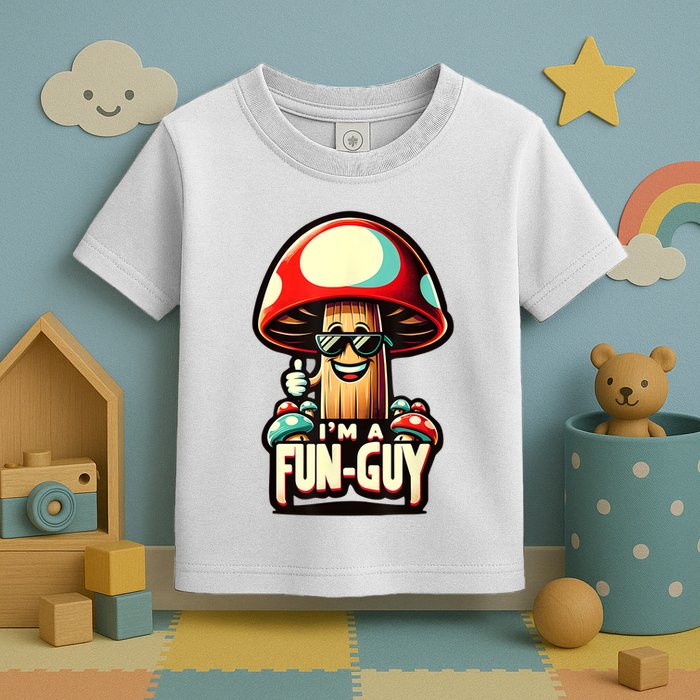 IM A Funguy Amusing Mushroom EnthusiastS Funny Pun Toddler T-Shirt
