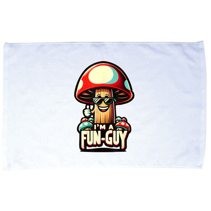 IM A Funguy Amusing Mushroom EnthusiastS Funny Pun Microfiber Hand Towel