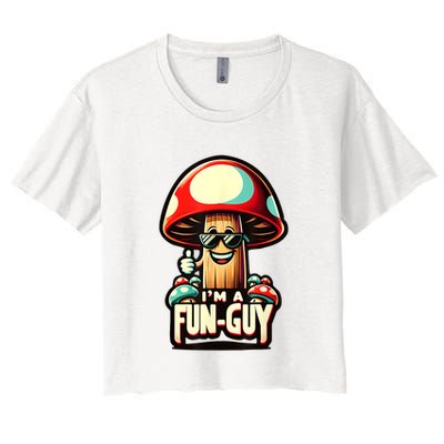 IM A Funguy Amusing Mushroom EnthusiastS Funny Pun Crop Top