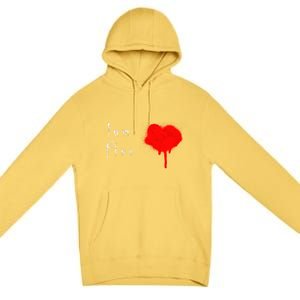 I Am Fine Teegiftfunny Gift With A Bleeding Heart Meaningful Gift Premium Pullover Hoodie