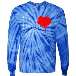 I Am Fine Teegiftfunny Gift With A Bleeding Heart Meaningful Gift Tie-Dye Long Sleeve Shirt