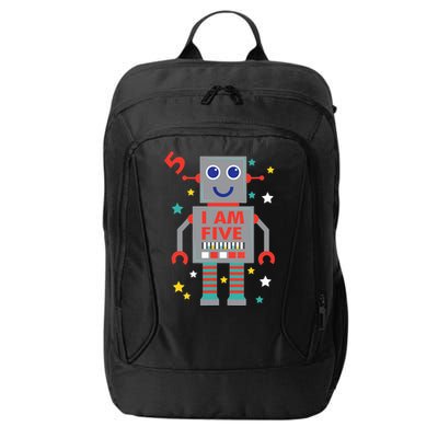 I Am Five Robot Funny Robotics 5 Year Old Birthday Party City Backpack