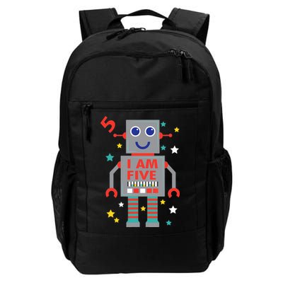 I Am Five Robot Funny Robotics 5 Year Old Birthday Party Backpack
