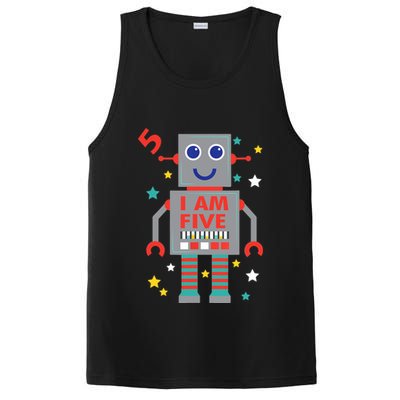 I Am Five Robot Funny Robotics 5 Year Old Birthday Party PosiCharge Competitor Tank