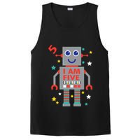 I Am Five Robot Funny Robotics 5 Year Old Birthday Party PosiCharge Competitor Tank