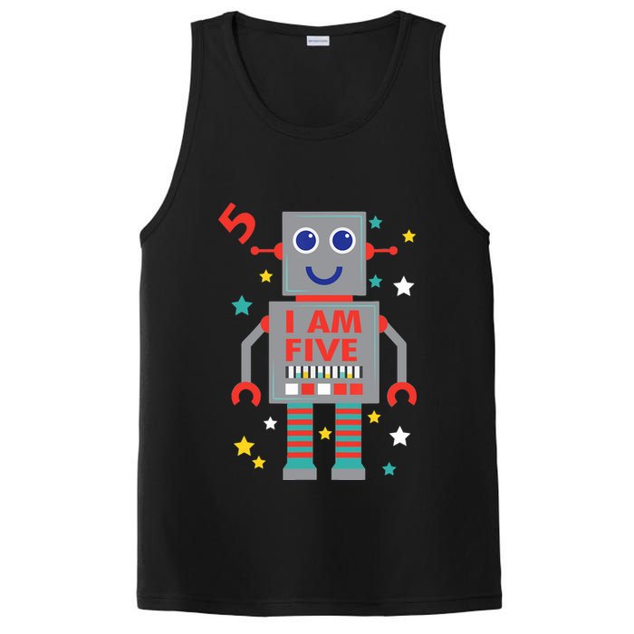 I Am Five Robot Funny Robotics 5 Year Old Birthday Party PosiCharge Competitor Tank