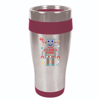 I Am Five Robot Funny Robotics 5 Year Old Birthday Party 16oz Travel Tumbler