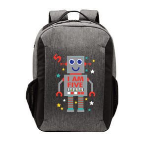 I Am Five Robot Funny Robotics 5 Year Old Birthday Party Vector Backpack