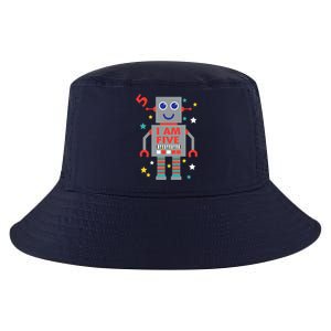 I Am Five Robot Funny Robotics 5 Year Old Birthday Party Cool Comfort Performance Bucket Hat