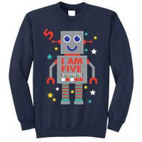 I Am Five Robot Funny Robotics 5 Year Old Birthday Party Sweatshirt