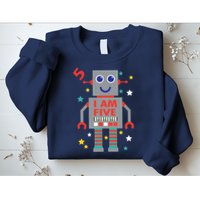 I Am Five Robot Funny Robotics 5 Year Old Birthday Party Sweatshirt