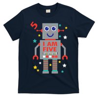 I Am Five Robot Funny Robotics 5 Year Old Birthday Party T-Shirt