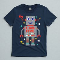 I Am Five Robot Funny Robotics 5 Year Old Birthday Party T-Shirt