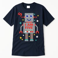 I Am Five Robot Funny Robotics 5 Year Old Birthday Party Tall T-Shirt
