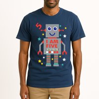 I Am Five Robot Funny Robotics 5 Year Old Birthday Party Tall T-Shirt