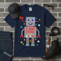 I Am Five Robot Funny Robotics 5 Year Old Birthday Party Tall T-Shirt