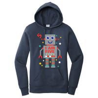 I Am Five Robot Funny Robotics 5 Year Old Birthday Party Women's Pullover Hoodie