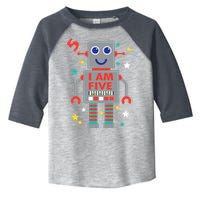 I Am Five Robot Funny Robotics 5 Year Old Birthday Party Toddler Fine Jersey T-Shirt