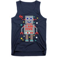 I Am Five Robot Funny Robotics 5 Year Old Birthday Party Tank Top