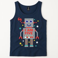 I Am Five Robot Funny Robotics 5 Year Old Birthday Party Tank Top