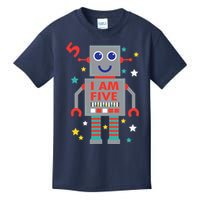 I Am Five Robot Funny Robotics 5 Year Old Birthday Party Kids T-Shirt
