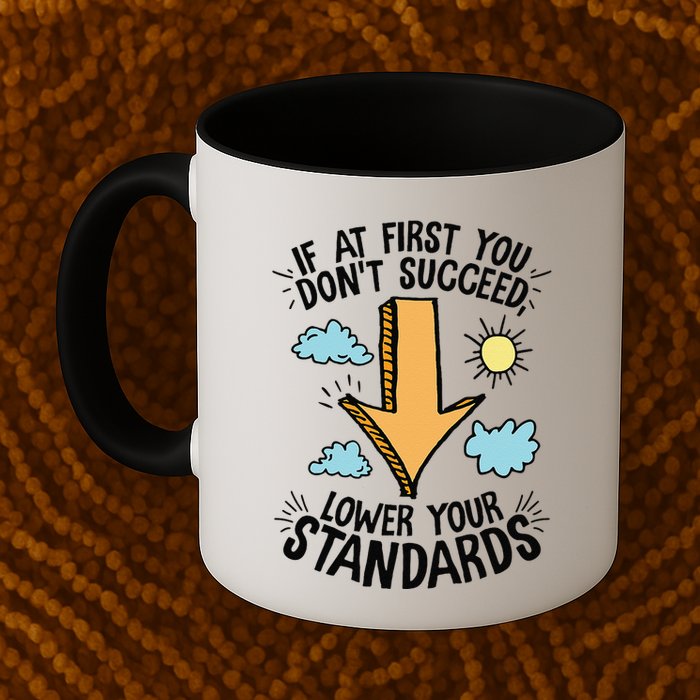 If At First You Don’T Succeed Lower Your Standards Mug