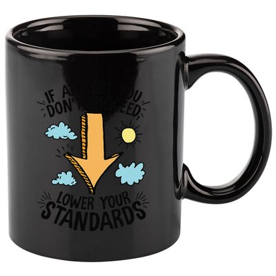 If At First You Don’T Succeed Lower Your Standards 11oz C Handle Ceramic Mug