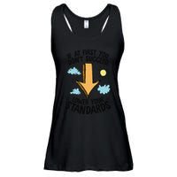If At First You Don’T Succeed Lower Your Standards Ladies Essential Flowy Tank