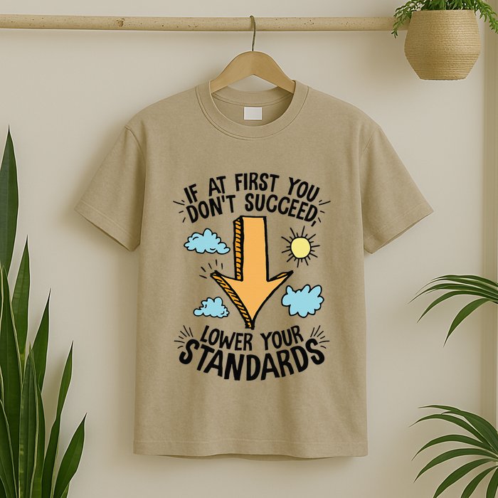 If At First You Don’T Succeed Lower Your Standards T-Shirt