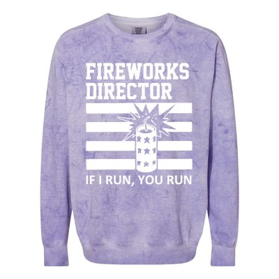 Im A Firework Director Dad 4th Of July Meaningful Gift Colorblast Crewneck Sweatshirt