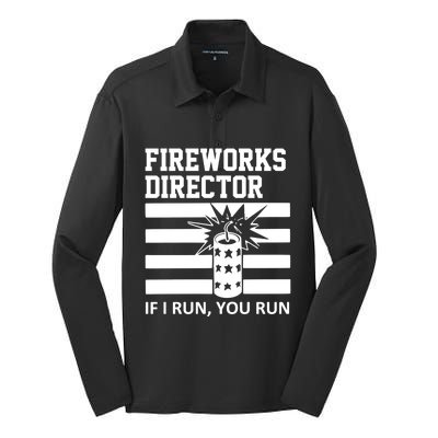 Im A Firework Director Dad 4th Of July Meaningful Gift Silk Touch Performance Long Sleeve Polo