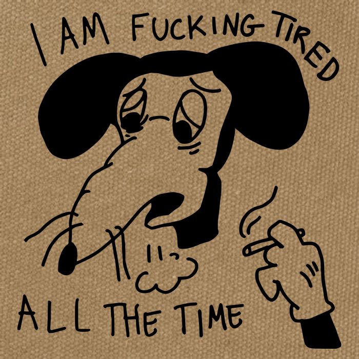 I Am Fucking Tired All The Time L.A.D.Y G.A.G.A Cotton Canvas Backpack