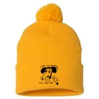 I Am Fucking Tired All The Time L.A.D.Y G.A.G.A Pom Pom 12in Knit Beanie