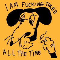 I Am Fucking Tired All The Time L.A.D.Y G.A.G.A Pom Pom 12in Knit Beanie