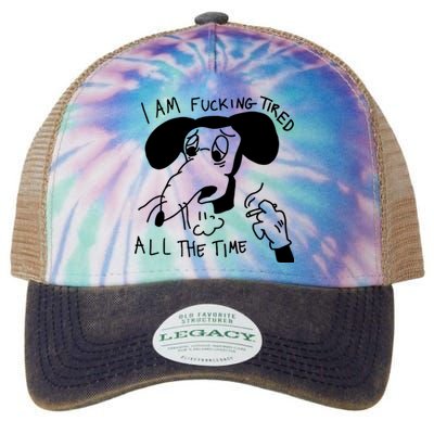 I Am Fucking Tired All The Time L.A.D.Y G.A.G.A Legacy Tie Dye Trucker Hat