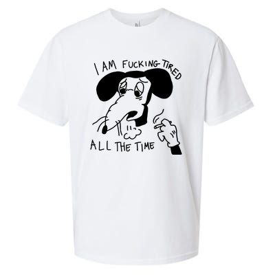 I Am Fucking Tired All The Time L.A.D.Y G.A.G.A Sueded Cloud Jersey T-Shirt